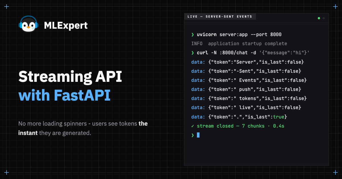 Streaming API with Fastapi | MLExpert